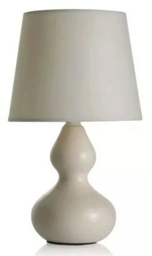 Ceramic cream bedside table - ceramic,