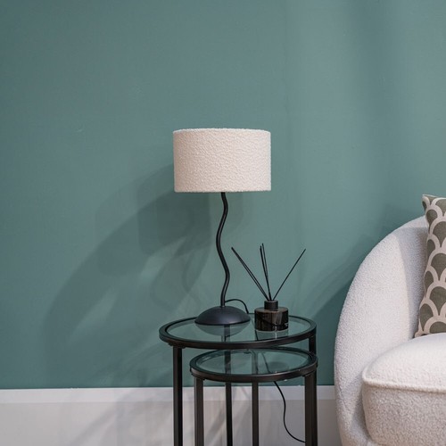 Black metal wiggle table lamp - black,