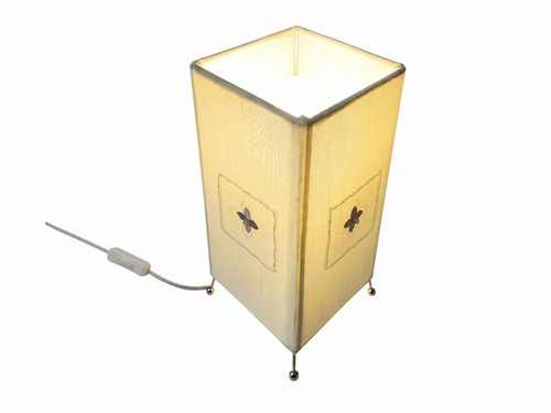 Vintage cream fabric bedside - cream,