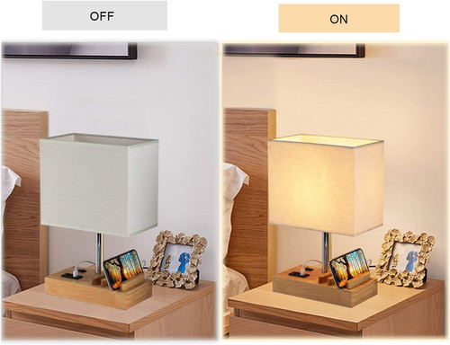 Usb bedside table lamp - usb, lamp,