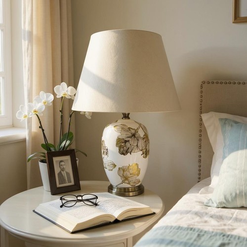 Cream ceramic table - cream,