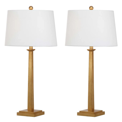 Table lamps set gold - table,