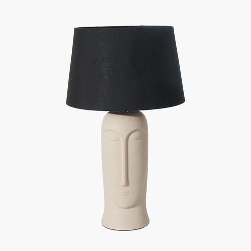 Cream ceramic table lamp - cream,