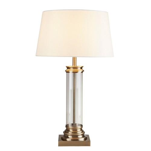 Glass column and antique brass - glass,