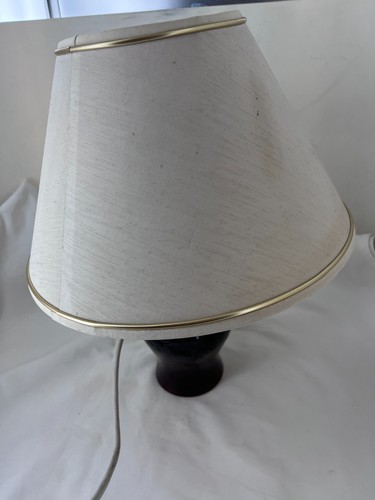 Vintage brown ceramic table - ceramic,