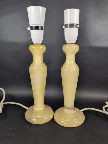 Pair vintage tall - tall, alabaster