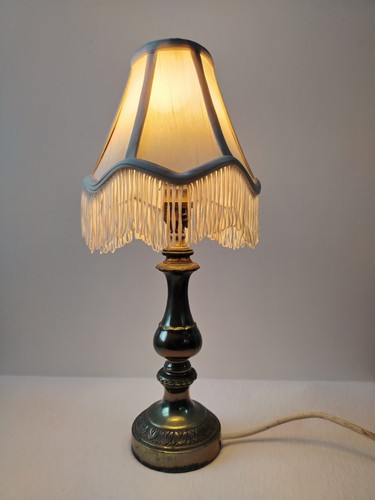 Brass table lamp bedside - brass,