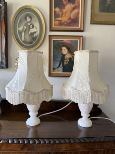 Vintage alabaster stone table - alabaster,