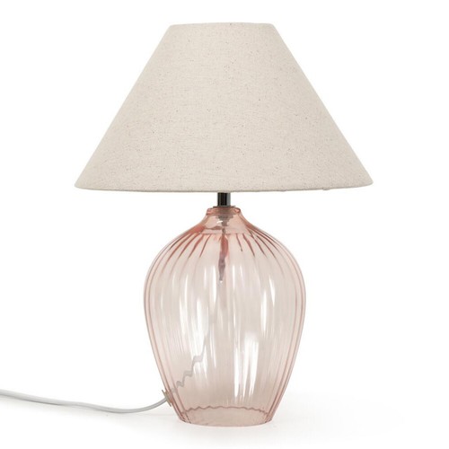 Glass base table lamp - base, bedside