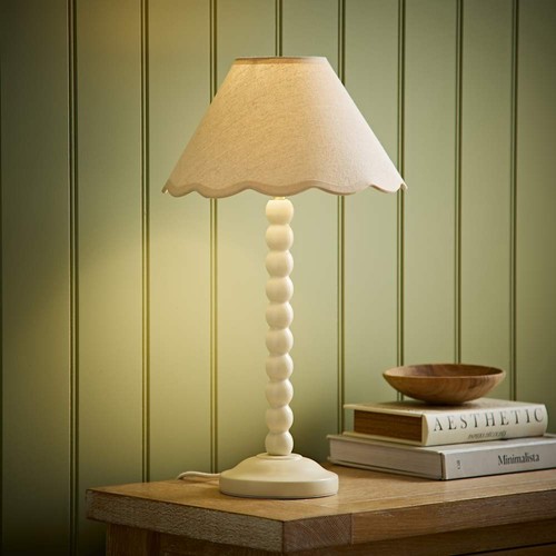 Cream bobble table lamp - cream,