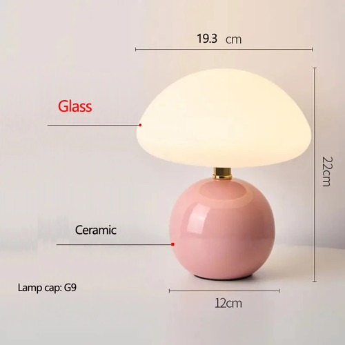 Ceramic mushroom table lamp - table,