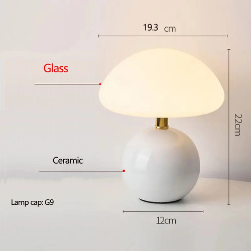 Ceramic mushroom table lamp - table,