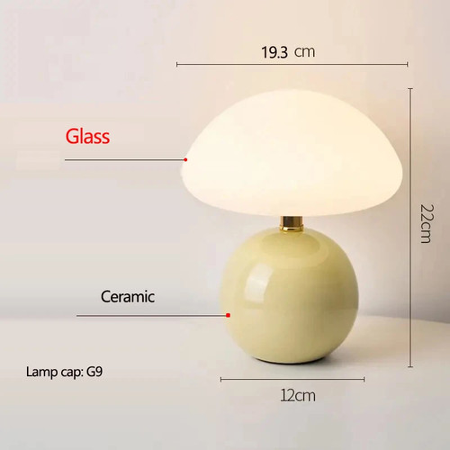 Ceramic mushroom table lamp - mushroom,