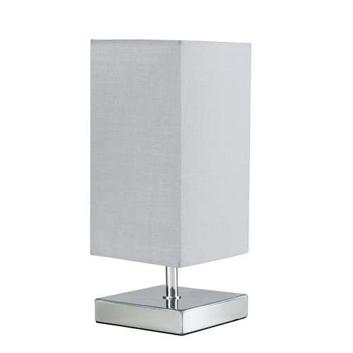 Chrome square touch bedside - chrome,
